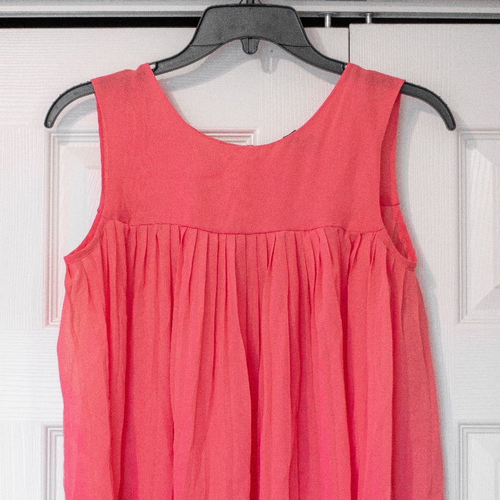 ING Pink Chiffon Pleated Junior Top